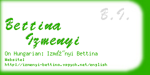 bettina izmenyi business card